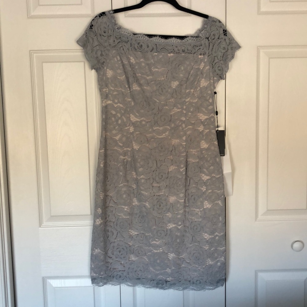Adrianna Papell lace overlay dress